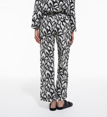 Printed Silk Pants | Women | Off White x Black