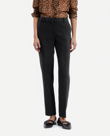 Crepe Suit Pants Straight Tailored Cut | Women | Black