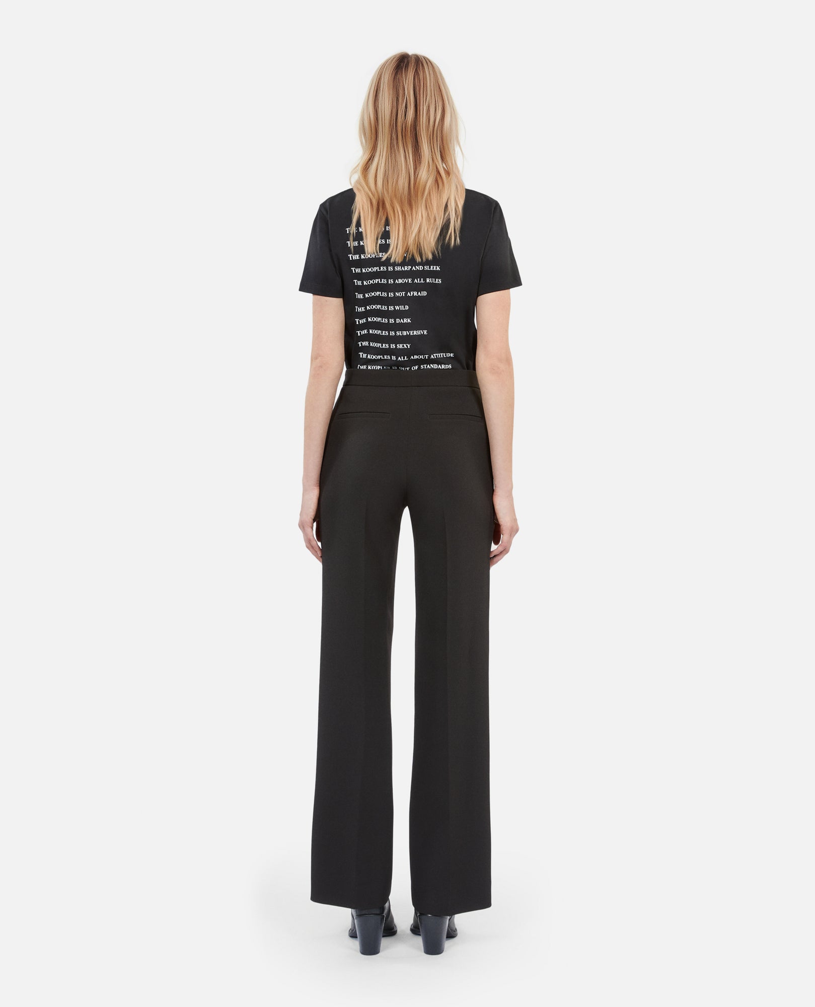 Crêpe Suit Pants Straight Cut | Women | Black