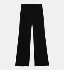 Crêpe Suit Pants Straight Cut | Women | Black