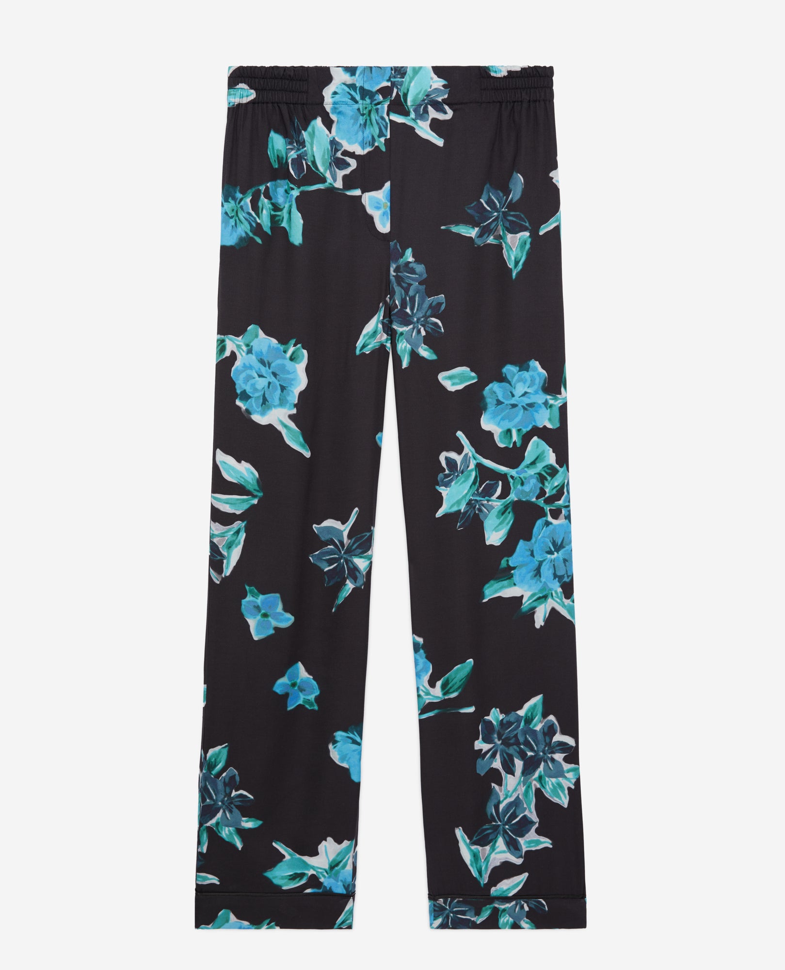 Printed Trouser | Women | Black Blue