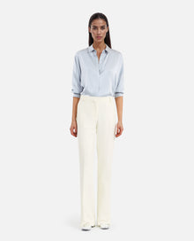 Crepe Suit Trousers Straight Cut | Women | Ecru