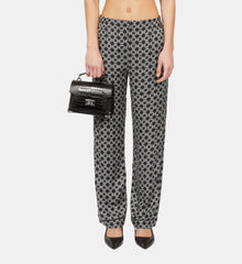 Chain Print Trousers | Women | Black x White