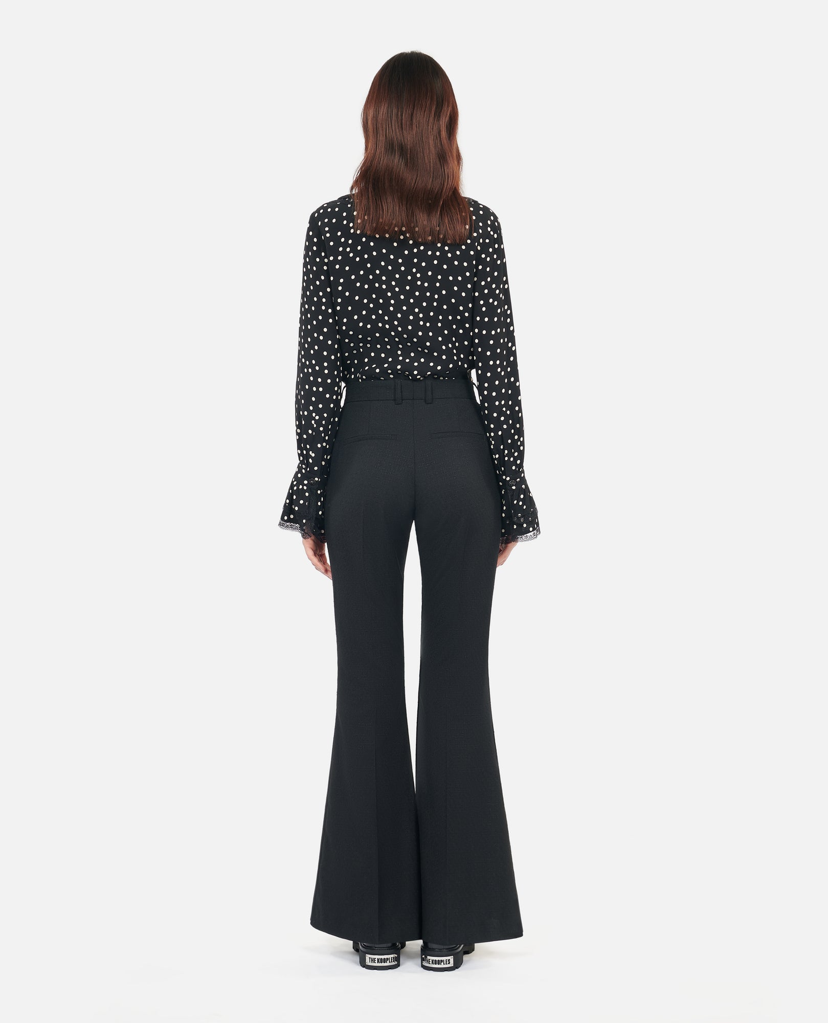 Wool Blend Suit Trousers | Women | Black