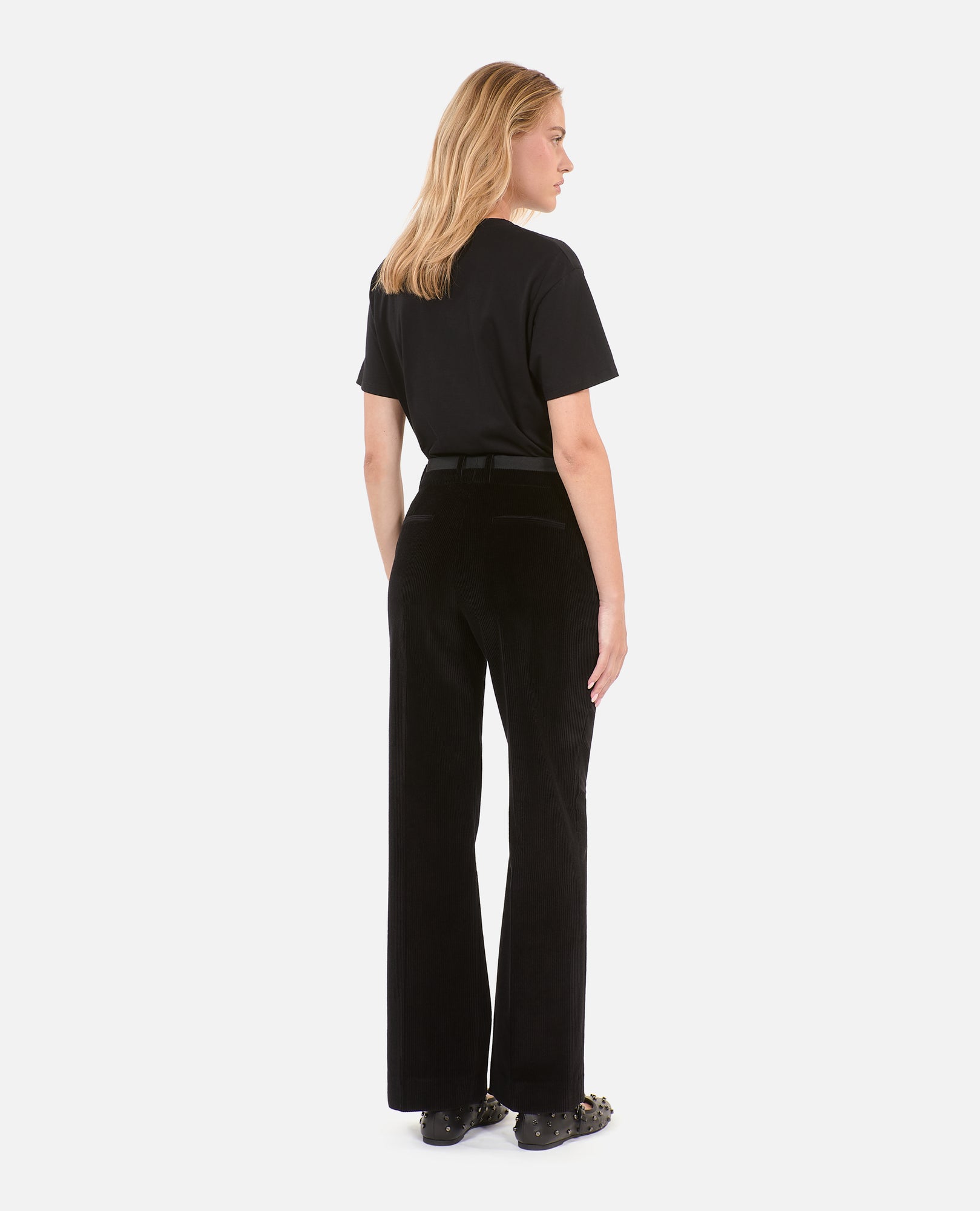 Corduroy Suit Trousers | Women | Black