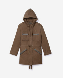 Long Cotton Parka | Women | Khaki