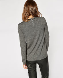 Jewelled Braid Pullover | Women | Dark Grey