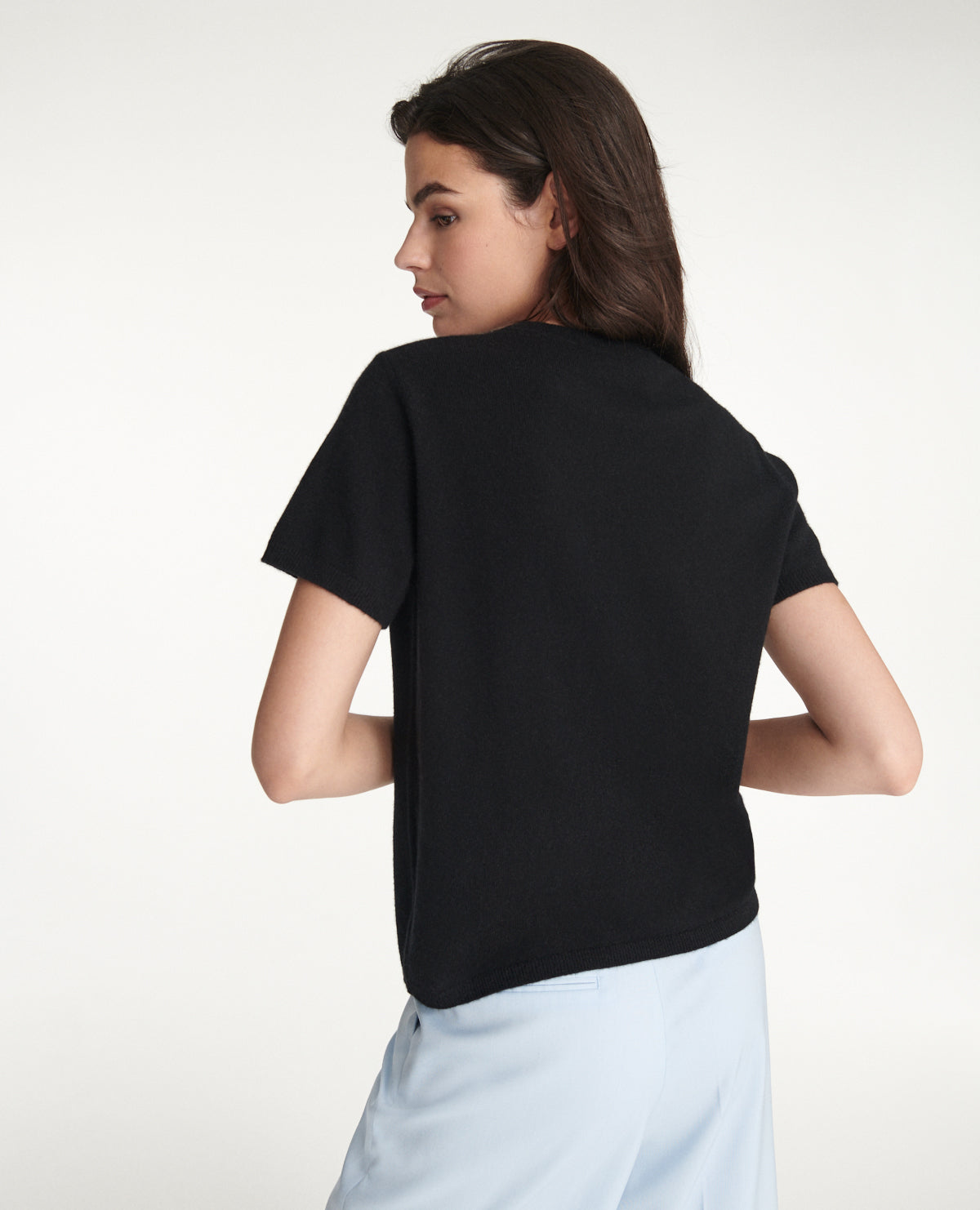 Cashmere Sweater With Short Sleeves | Women | Black