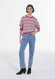 Stripy Wool Formal Sweater | Women | Multicolorlor