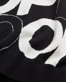 Merino Sweater With The Kooples Logo | Women | Black x White