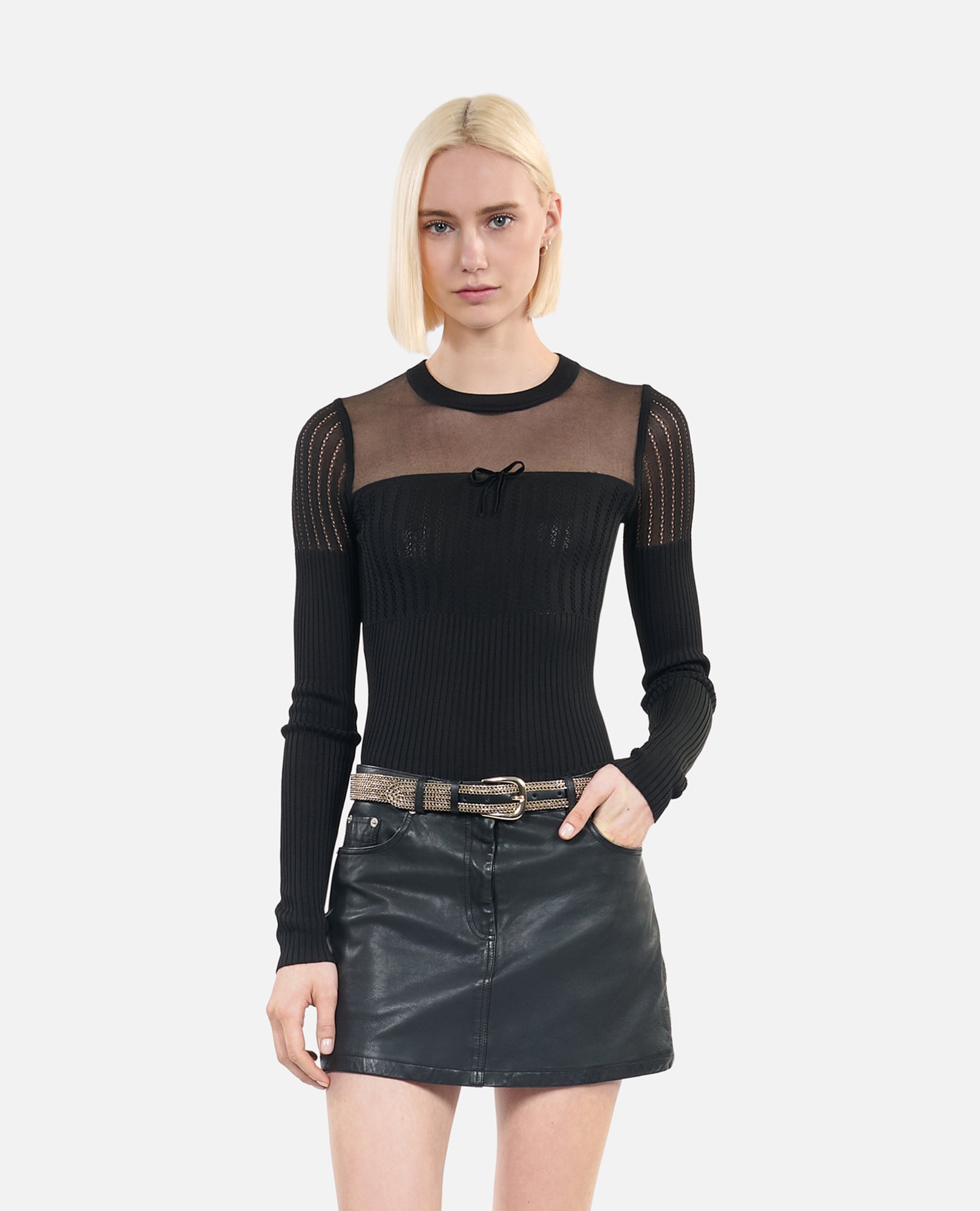 Openwork Sweater | Women | Black