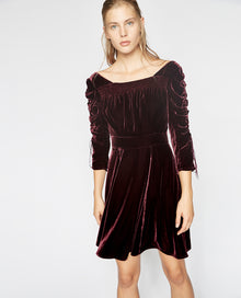 Velvet Dress | Women | Burgundy