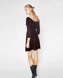 Velvet Dress | Women | Burgundy