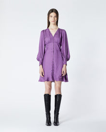 Short Dress With Snakeskin Motif | Women | Purple