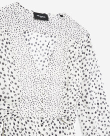 Short White Dress With Polka Dots | Women | Black