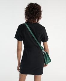 T-Shirt-Style Logo Dress With Rubber | Women | Black Washed