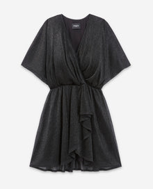 Wrap Dress With Draped Details | Women | Black