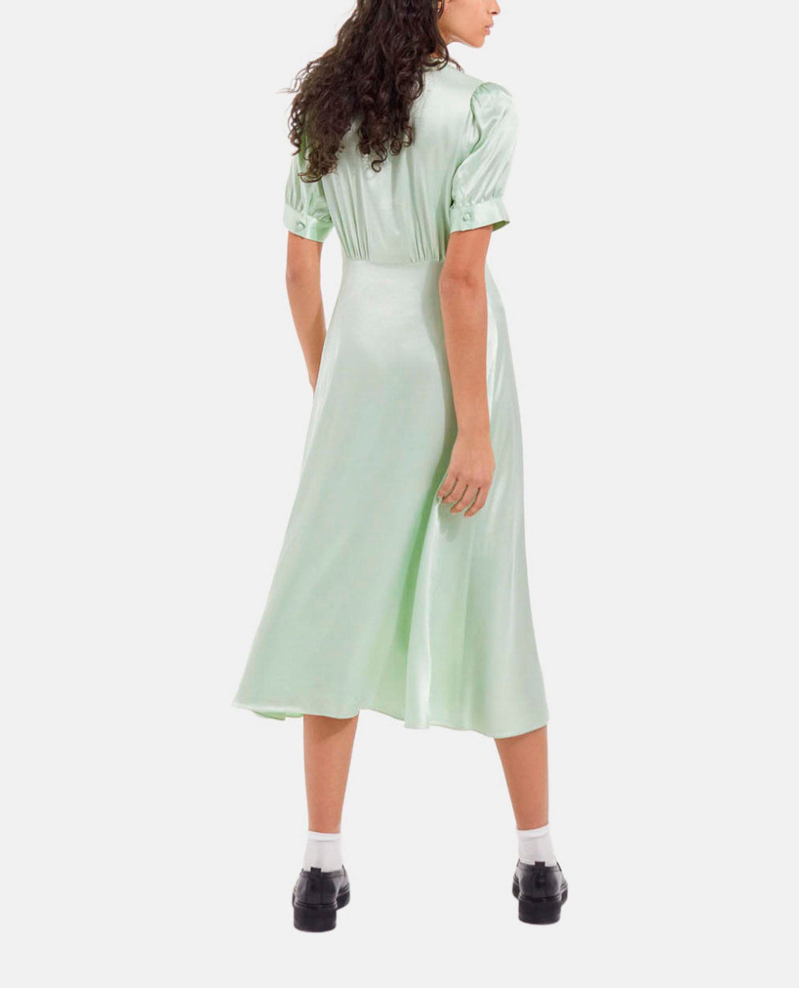 Long Green Dress With Buttons | Women | Mint