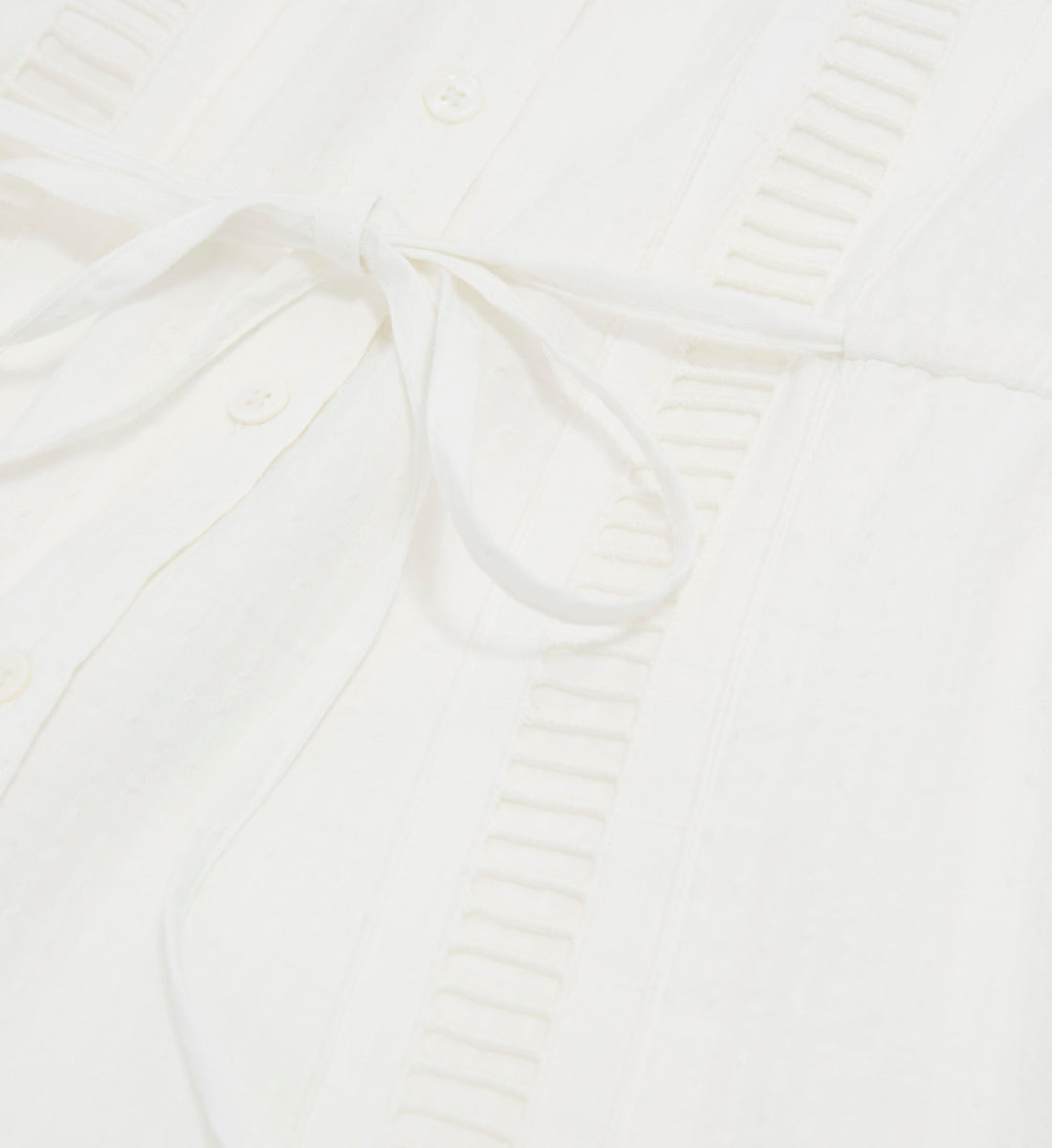 Short Light Dress With Embroidery | Women | Off White