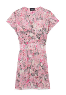 Printed Short-Sleeve Dress | Women | Pink