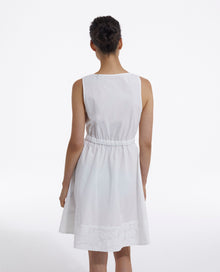 Short Sleeveless Dress With Pockets | Women | White