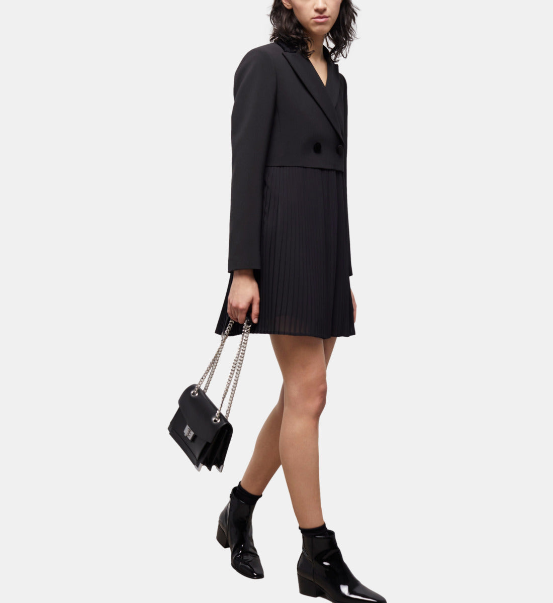 Short Wool Dress | Women | Black