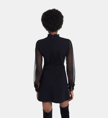 Short Dress With High Neck | Women | Black