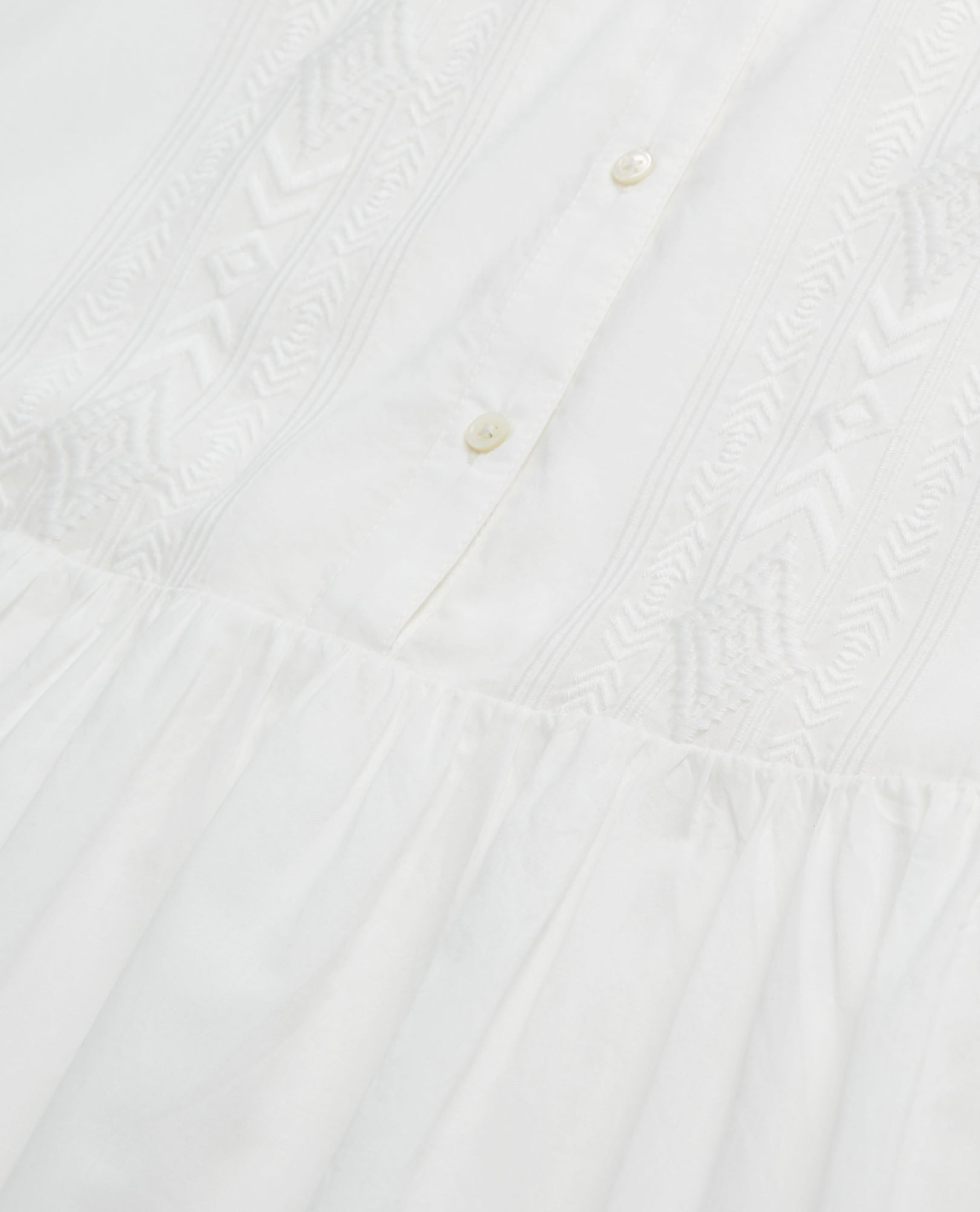 Long Embroidered Dress | Women | White