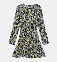 Short Floral Dress | Women | Ecru x Yellow