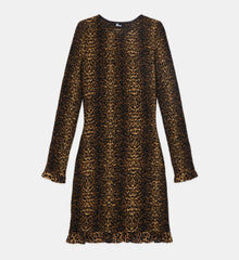 Print Short Dress | Women | Leopard