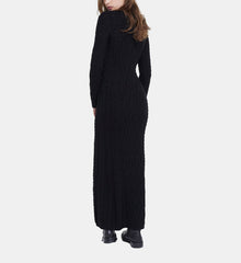 Long Wool Dress | Women | Black