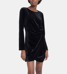 Short Velvet Dress | Women | Black