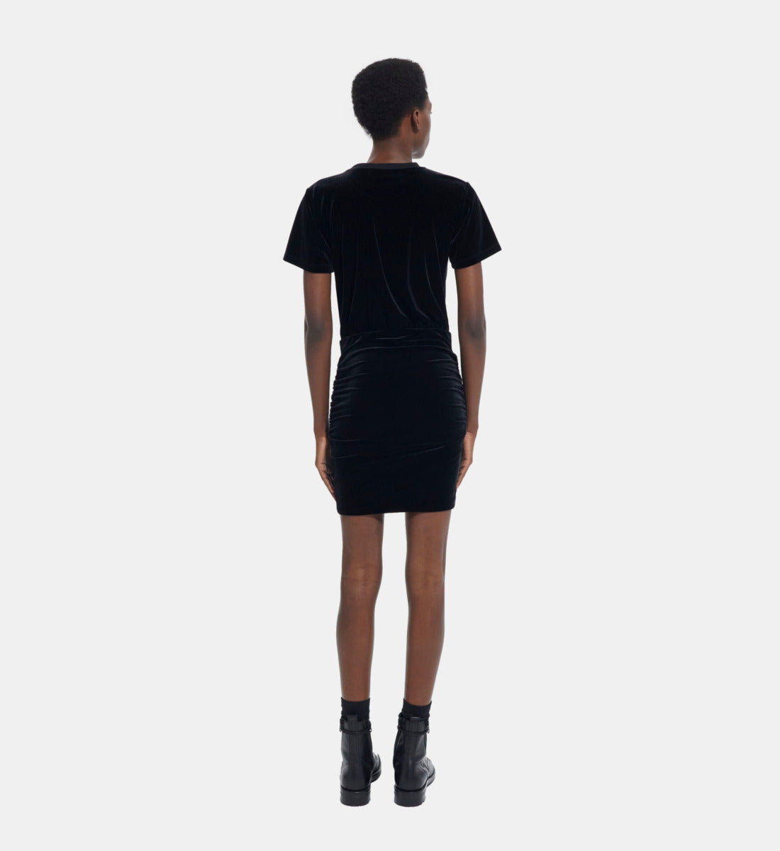 Short Velvet Dress | Women | Black