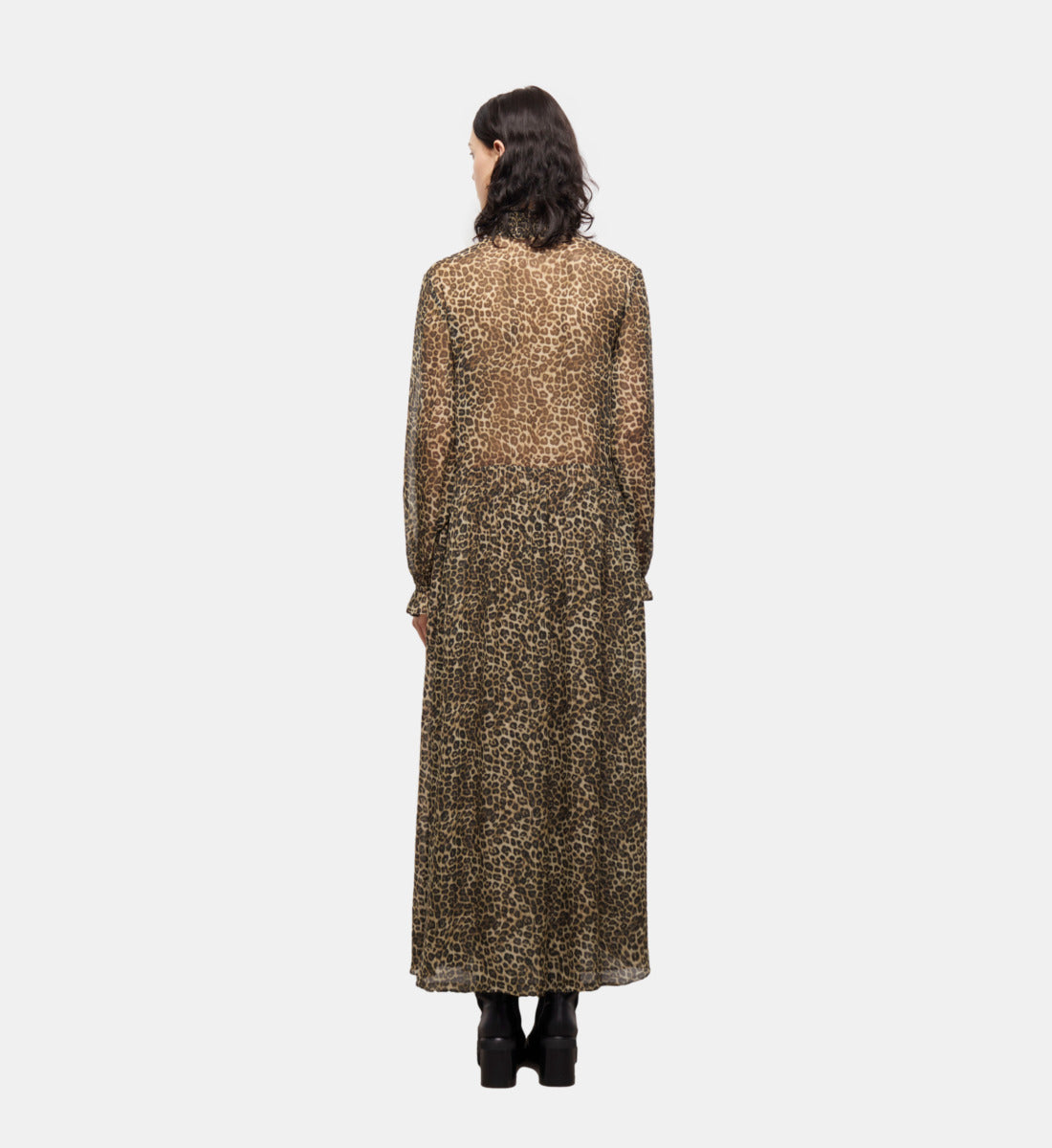 Long Print Dress | Women | Leopard