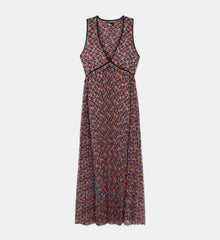 Long Pleated Dress | Women | Multicolorlor