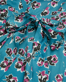 Short Printed Wrap Dress | Women | Pink x Blue