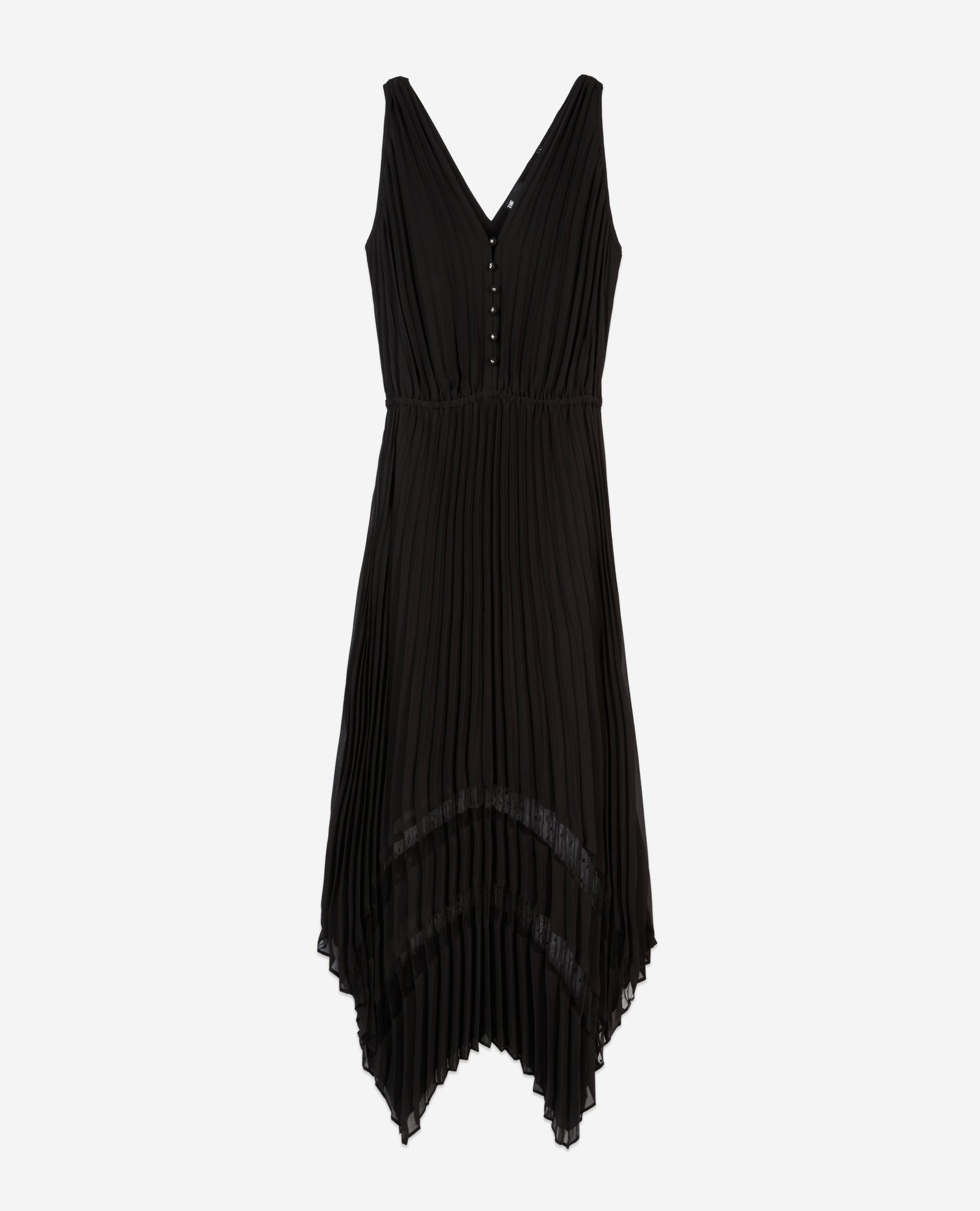 Long Pleated Dress | Women | Black