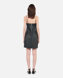 Short Leather Dress | Women | Black