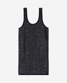 Sequin Knit Short Dress | Women | Black