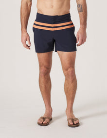 Men | Button Front Trunk | Navy-Copper