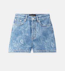 Cropped Shorts | Women | Blue Denim