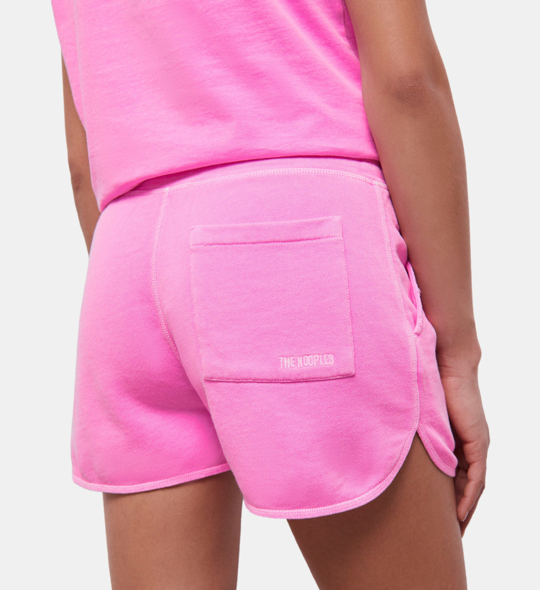 Fluorescent Fleece Shorts With Logo | Women | Fluo Pink