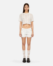 Guipure Shorts | Women | White