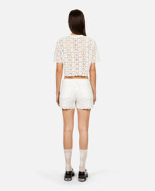 Guipure Shorts | Women | White