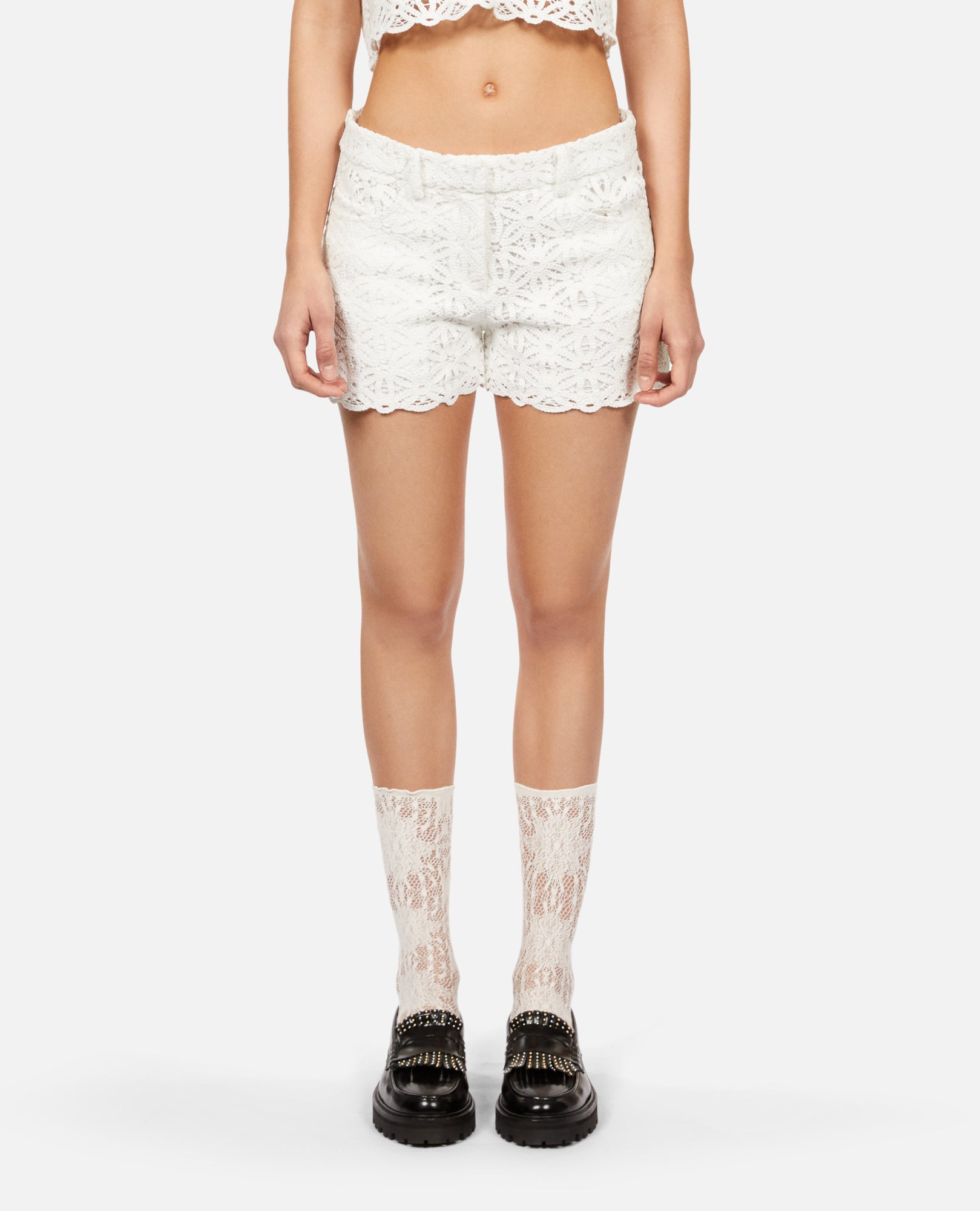 Guipure Shorts | Women | White