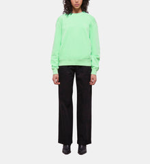 Fluorescent Green Sweatshirt With Logo | Women | Vert Fluo