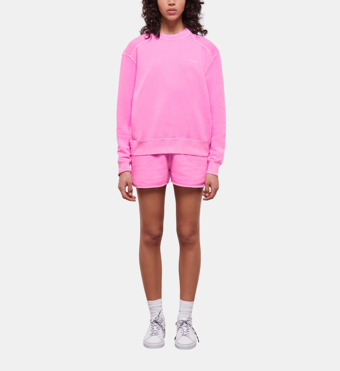 Fluorescent Sweatshirt With Logo | Women | Fluo Pink