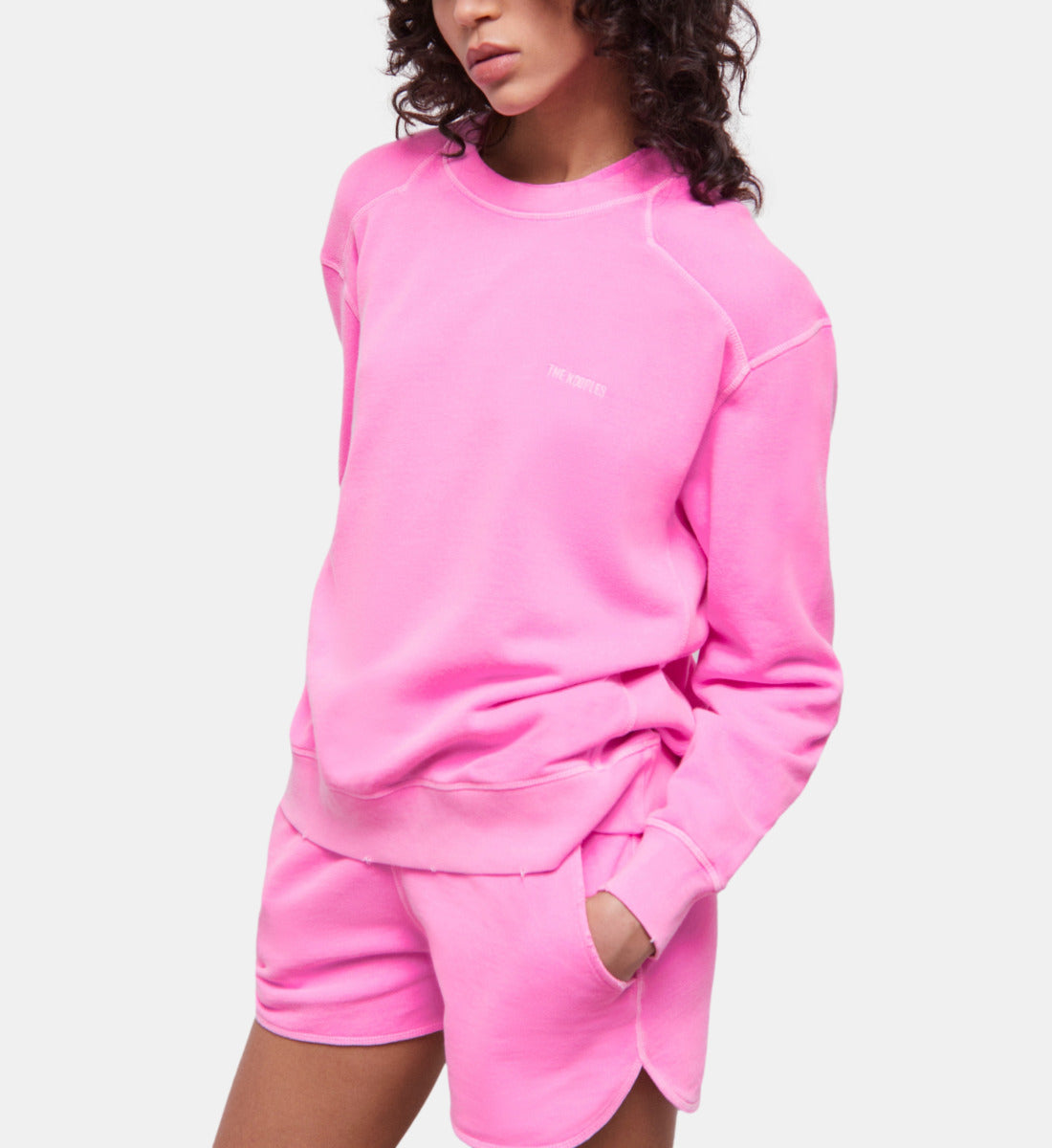 Fluorescent Sweatshirt With Logo | Women | Fluo Pink