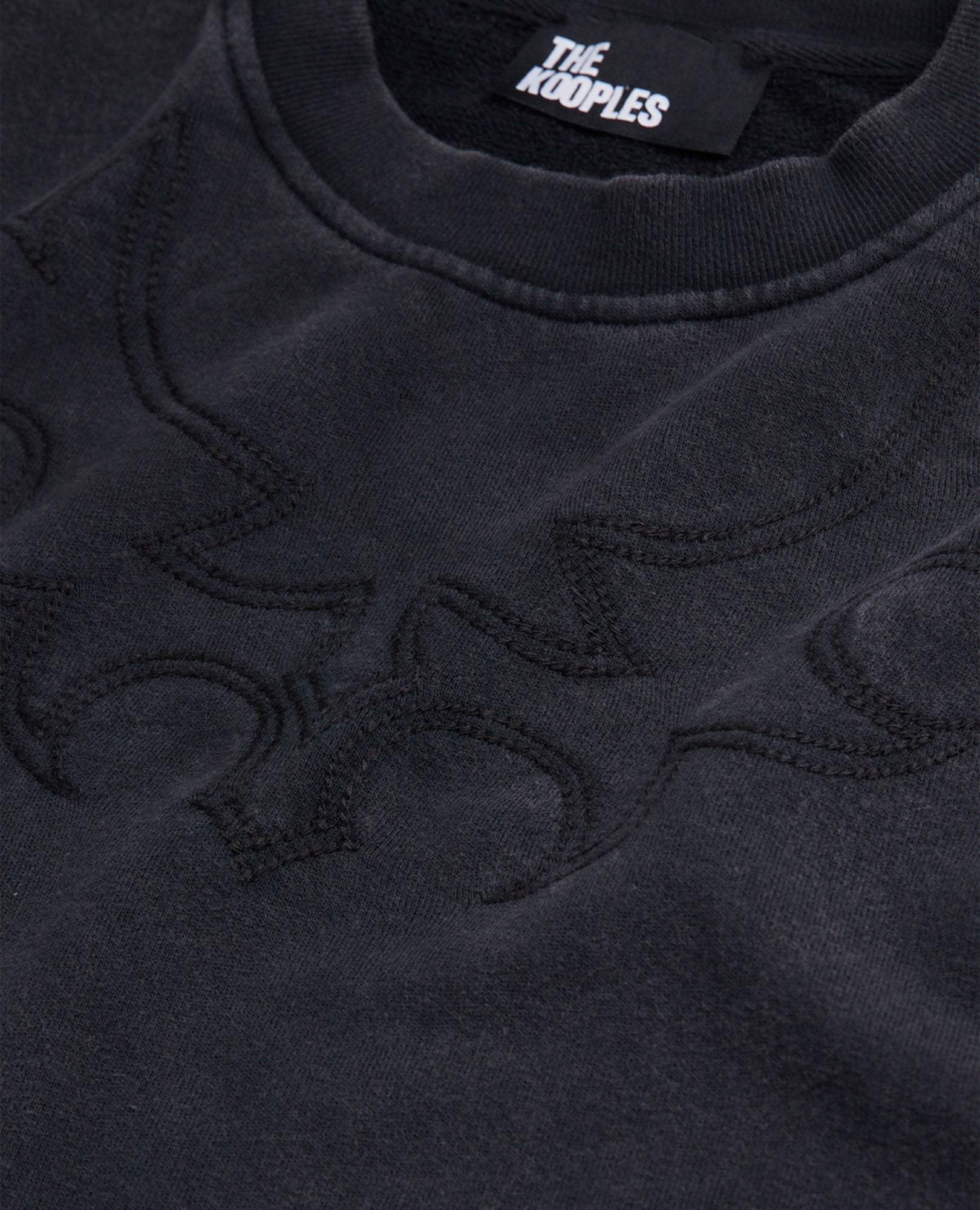 Sweatshirt With Western-Style Embroidery | Women | Black Washed