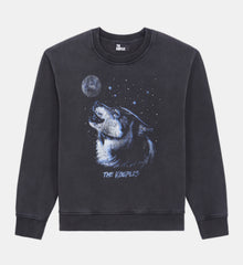 Sweatshirt With Wolf Serigraphy | Women | Black Washed